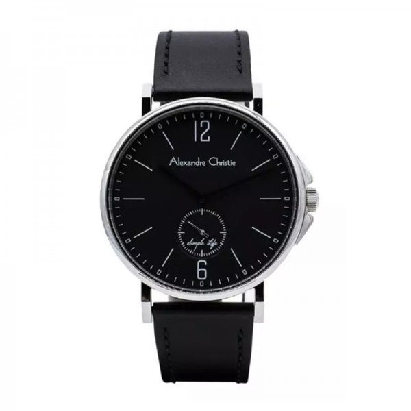 Alexandre Christie AC 8458 Silver Black Man MSLSSBA
